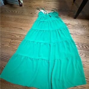 Green Tiered Maxi Dress